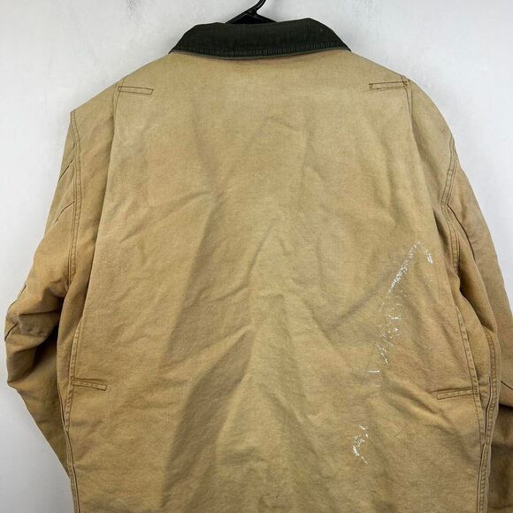 Men’s L.L.Bean Barn Chore Jacket Tan Corduroy Collar Primaloft Liner Tan Size M - Picture 4 of 8